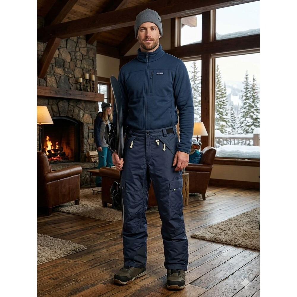 Body Glove Adult MEDIUM Blue Lined Snowboard Ski Winter Pants (6342) Vented